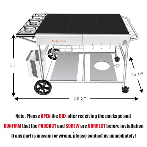 50"x 25" Pizza Oven Table