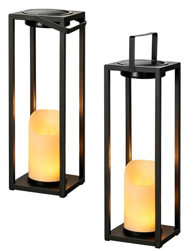 Solar Lanterns Outdoor Waterproof 2 Pack (2 Count)