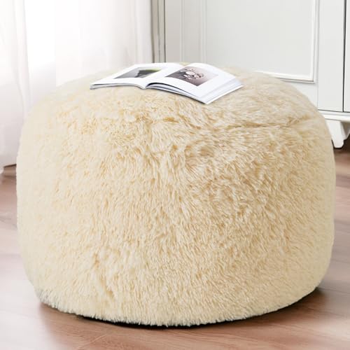 Round Stuffed Pouf Ottoman
