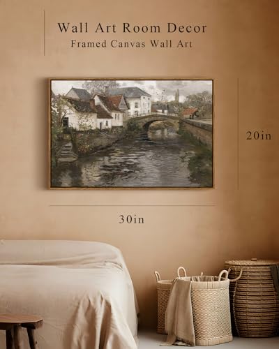 Framed Canvas Wall Art Vintage Decor