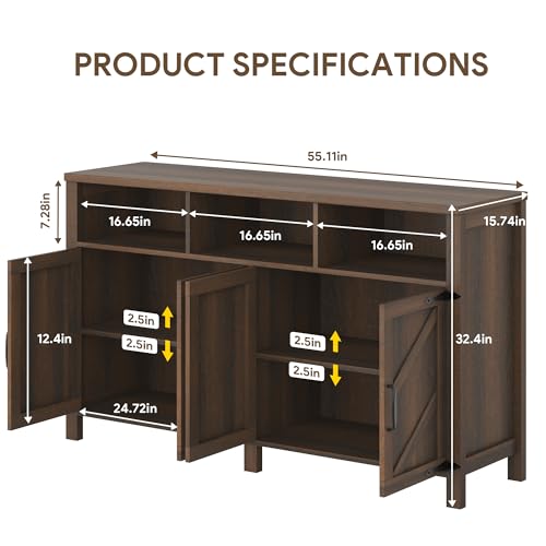 Buffet Sideboard with Storage Farmhouse