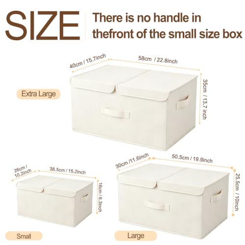 2 Pack Large Storage Boxes with Lids and Handles (2 Count)