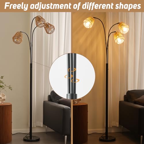 Rattan Floor Lamp for Living Room