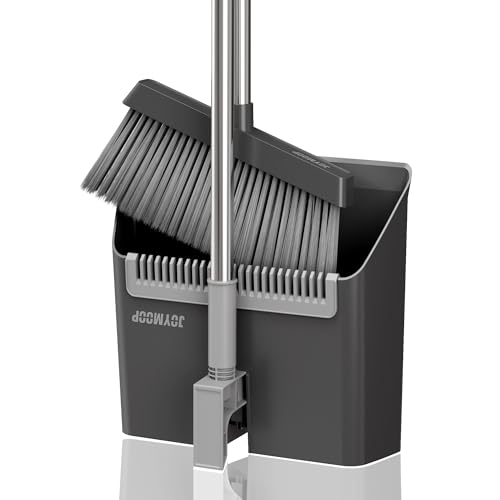 Black Broom and Dustpan Set