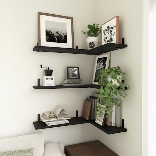 Floating Shelves Set of 6 for Wall Decor & Storage (6 Count)