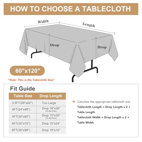 Black Rectangle Tablecloths for 8 Foot Tables (8 Count)