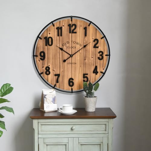 Large Old Town Farmhouse Wall Clock 20 Inches