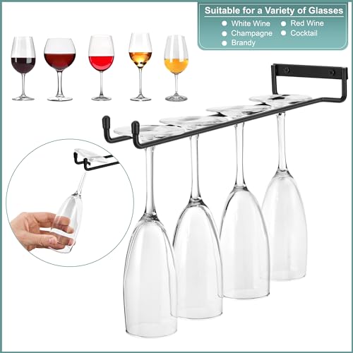 Wall Mounted Wine Glass Rack (16 Holders)