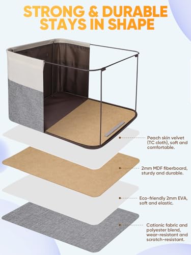 2 Pack Fabric Closet Storage Bins for Shelves (2 Count)