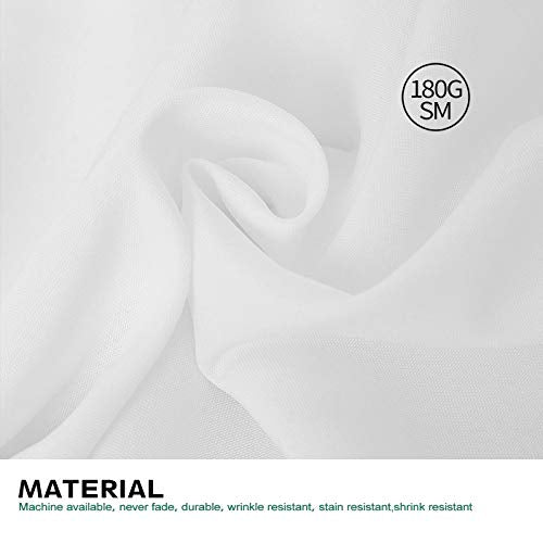 60x120 Inch White Tablecloth for 6 Foot Rectangle Tables
