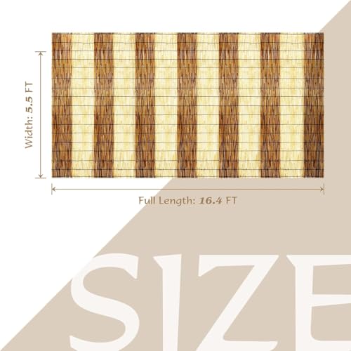 Natural Reed Fencing Roll 5.5x16.4FT Privacy Screen for Patio (89.7 sq ft sq ft)