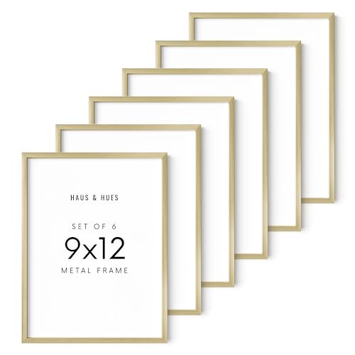9x12 Gold Metal Picture Frames (6 Count)