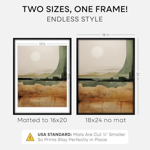 18x24 Black Oak Poster Frame
