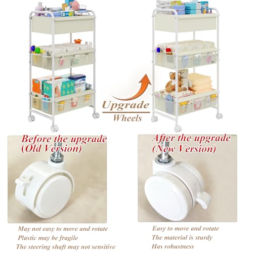 3 Tier Baby Diaper Caddy Cart Organizer