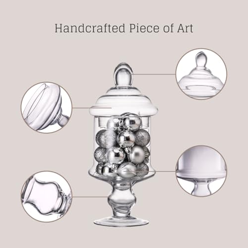 Clear Glass Apothecary Jar Decorative Candy Buffet Jars Elegant Glass Storage Containers