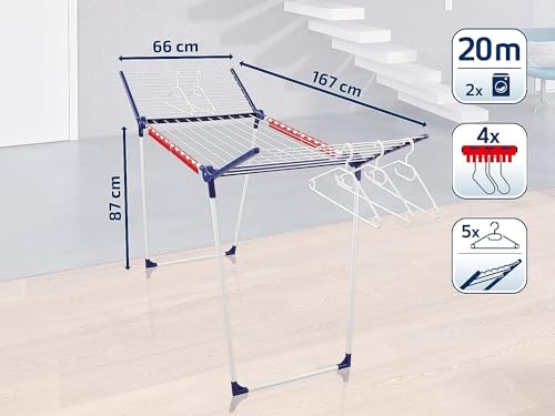 Pegasus 200 Solid Standing Clothes Airer with Accessories