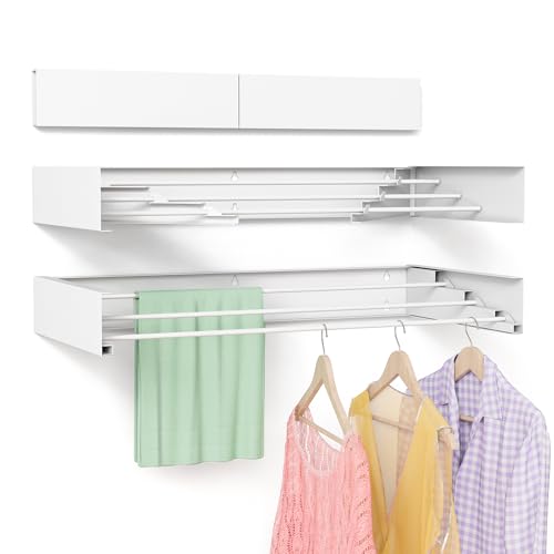 Wall Mounted Drying Rack for Laundry 19.8''