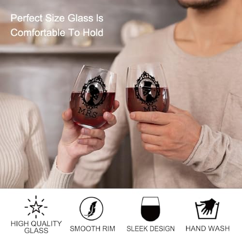 Skull Wine Glass 2 Piece with Gift Box