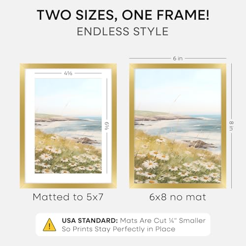 6x8 Gold Picture Frame