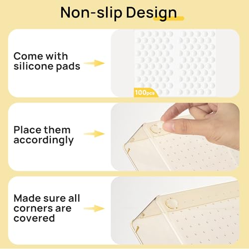 25 Pack Plastic Drawer Organizers with Non (25 Count)