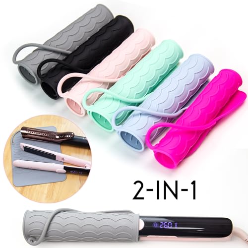 Flat Iron Silicone Mat and Travel Case for Hair Tools