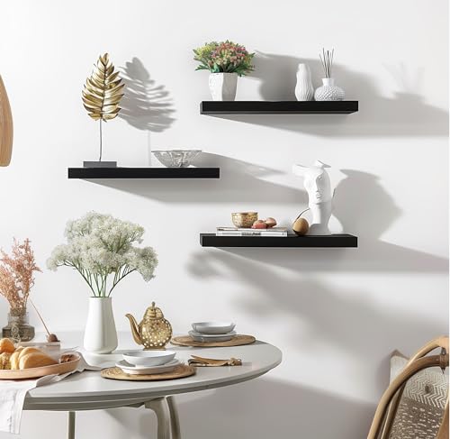 Wood Floating Shelves for Wall Decor (6 Count)