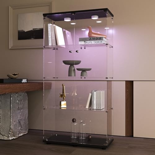 Glass Display Cabinet with LED Light