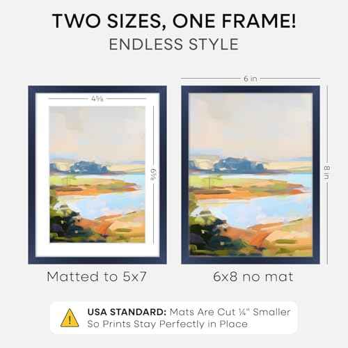 6x8 Blue Picture Frame
