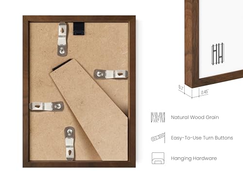 Standalone Walnut Oak Frame Set of 6 (6 Count)