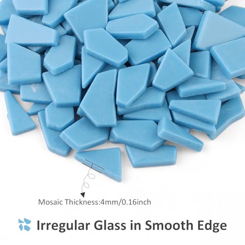 Blue Mosaic Tiles for Crafts Bulk (7.05 Ounce)