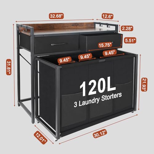 Rolling Laundry Sorter with wheels