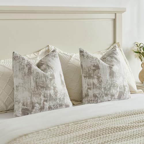 Pack of 2 Faux Cashmere Throw Pillow Covers 20x20 Inch (2 Count)