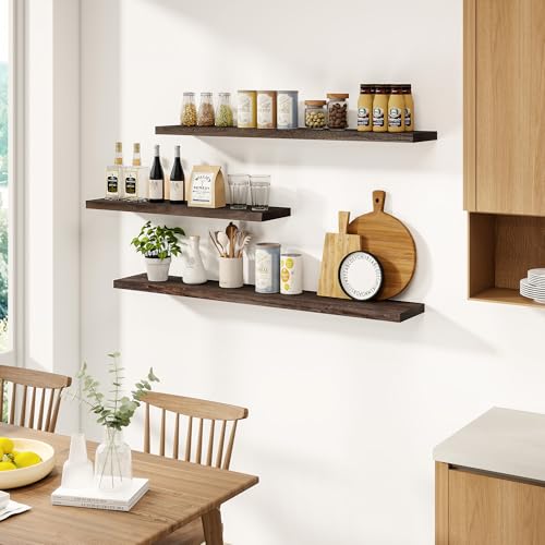 Elm Wood Floating Shelf 36x8” Set of 2 (2 Count)