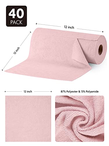 Microfiber Cleaning Cloth Roll (40 Count)