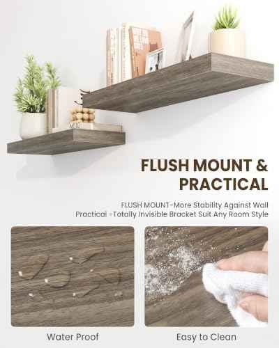 72" Floating Shelves for Wall (2 Count)