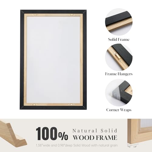 Framed Black and White Modern Abstract Wall Art set (3 Count)