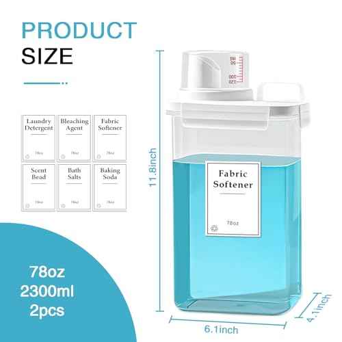 3 Pack Laundry Detergent Dispenser (234 Fl Oz)