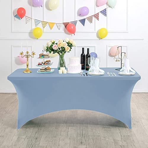 Spandex Table Cover for 6Ft or 4fT or 8ft Table Universal Fitted Stretch Tablecloth for Party