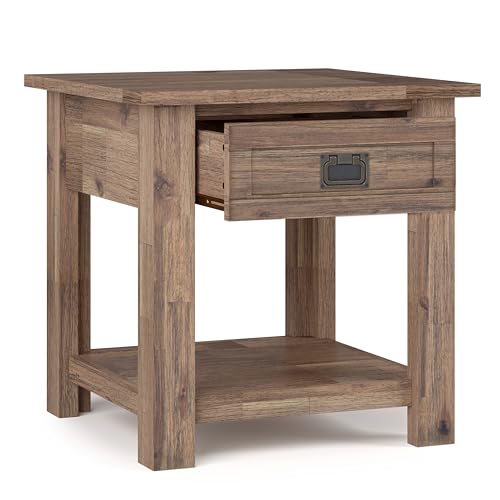 Monroe 22" End Tables in Rustic Natural Aged Brown