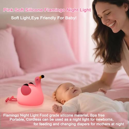 Flamingo Night Light for Kids