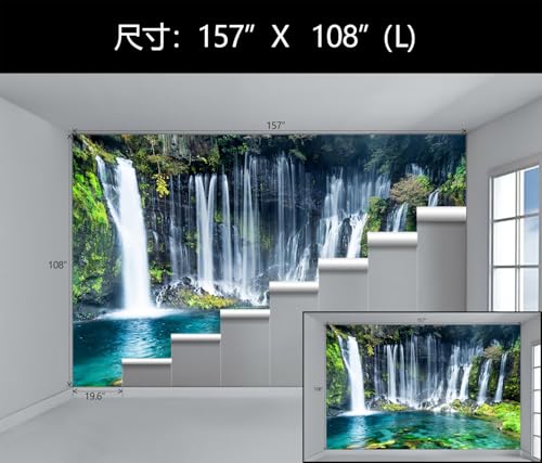 Waterfall Landscape Peel and Stick Wallpaper Mural for Bathroom
