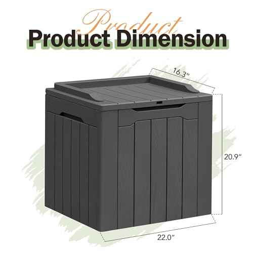 31 Gallon Resin Deck Box All Weather Outdoor Storage Boxes for Patio Furniture Set