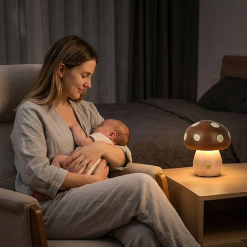 Wood Mushroom Lamp