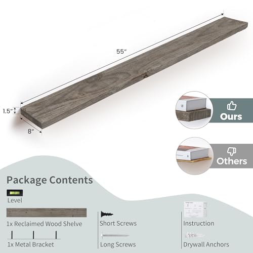 Solid Wood Floating Shelves