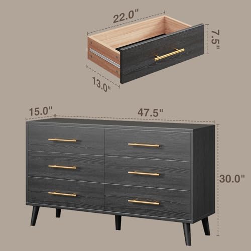 6 Drawer Dresser for Bedroom