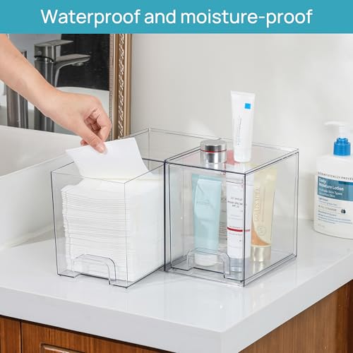Clear Stackable Storage Drawers (4 Count)