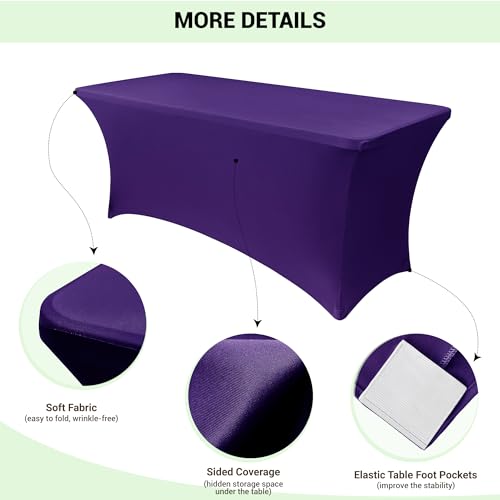 6ft Stretch Spandex Table Cover (4 Count)