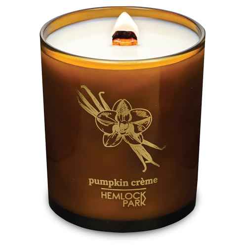 Pumpkin Crème Amber & Gold Crackling Wood Wick Candle