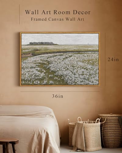 Framed Canvas Wall Art Vintage Decor