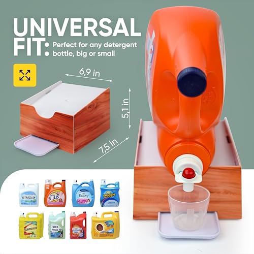 Liquid Laundry Detergent Dispenser Holder with Drip Tray